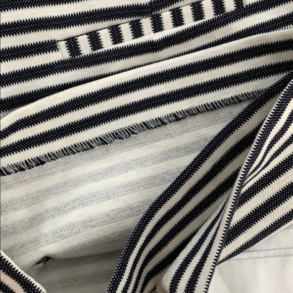 Express Striped Button Front Wrap Skort 2 - Picture 6 of 7